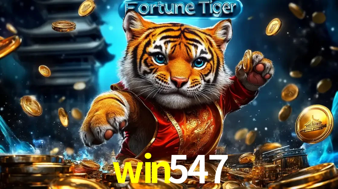 Imagem promocional do jogo de slot Fortune Tiger, com um tigre majestoso em traje tradicional cercado por uma fortuna em moedas de ouro, disponível agora no cassino win547.